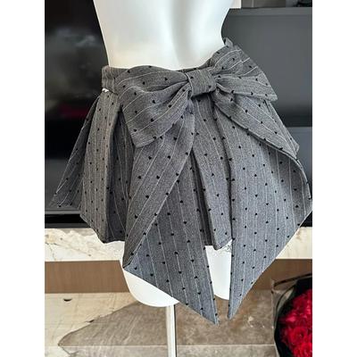 Sommer Frauen Ballett Kern Kpop Polka Dot Mini Bogen Rock Gestreiften Y2k Gyaru Spitze Patchwork Coquette 2000s Streetwear Koreanischen Design