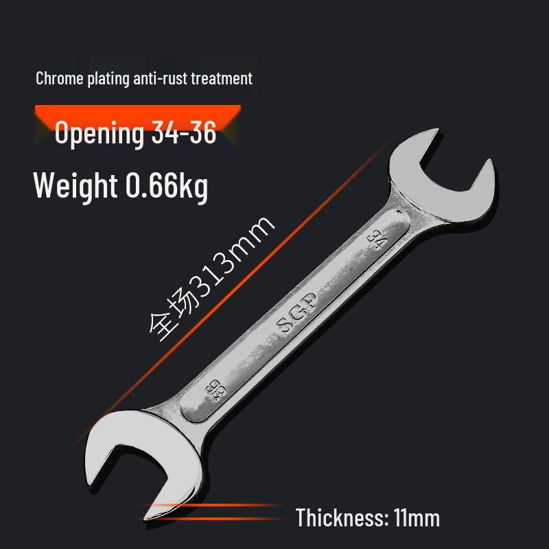 Heavy-Duty Double-Headed Open-End Wrench Set for Auto Repair - 14mm Fork Opening