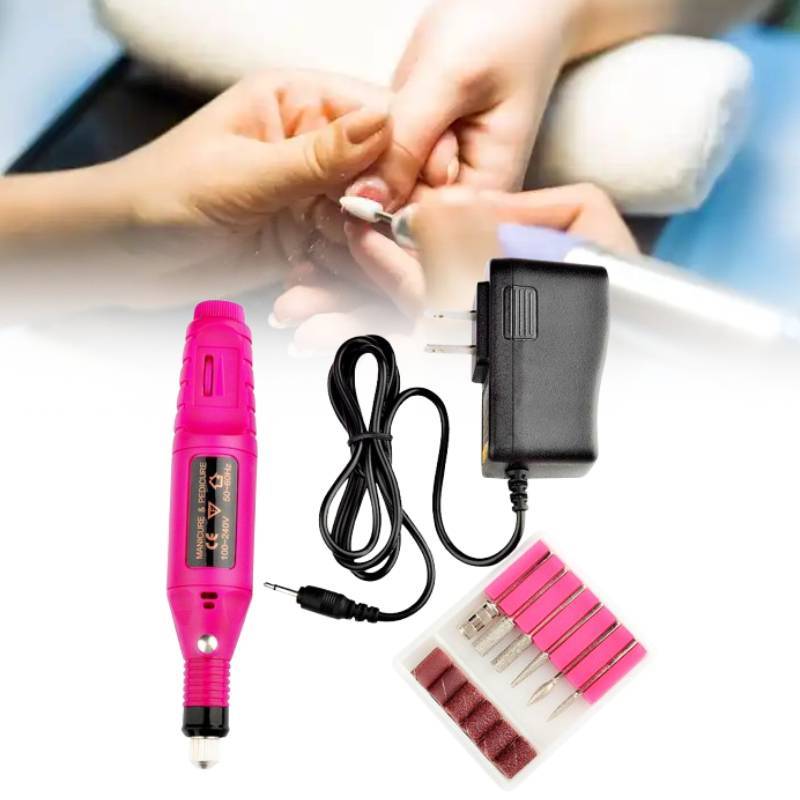 Electric Nail File Set With Portable Grinder For Manicure Enthusiasts And Nail Art Practice