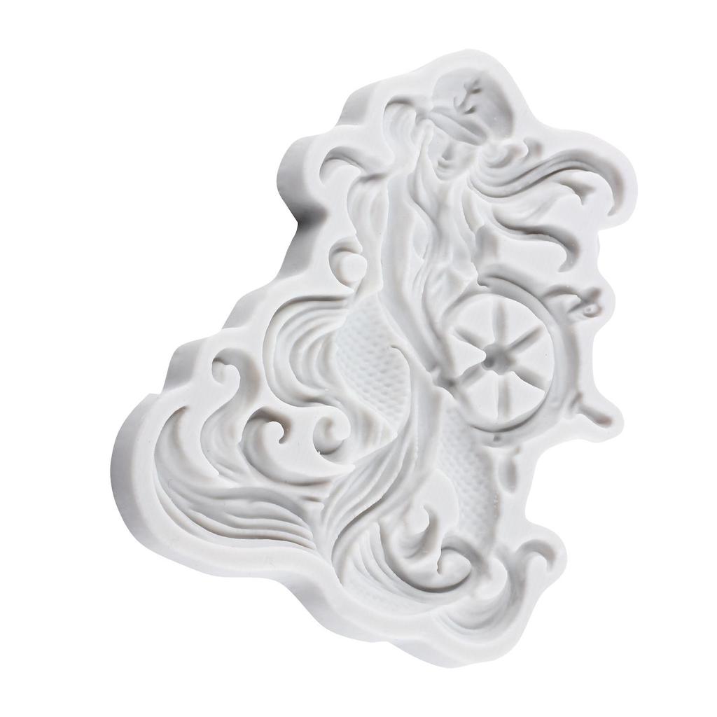 Meerjungfrau Silikonformen Meerjungfrau Fondantform Kuchen Dekorationswerkzeuge Cupcake Topper Süßigkeiten Schokolade Gumpaste Form