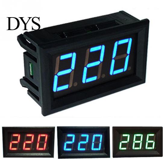 DC5-120V LED Digital Display Voltmeter Car Motorcycle Voltage Gauge Panel Meter