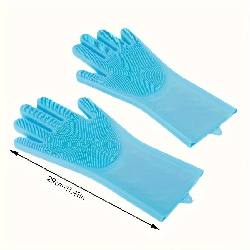 Guanti per pulizia toelettatura animali Cane Gatto Bagno Shampoo Guanto Scrubber Magico Detergente per piatti Spugna Guanto per depilazione in silicone