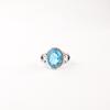 Rare Swiss Blue Topaz Gemstone 925 Sterling Silver Jewelry Handmade Promise Ring RR-8-4