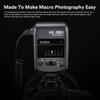 Godox Makro-Ringblitz Recycle 5800K Speedlite mit 8 Objektivadaptern Kompatibel mit und Panasonic ML-150II Blitz, Leitzahl 12, 0,1-2s Zeit, Ringe, Nikon, Sony,