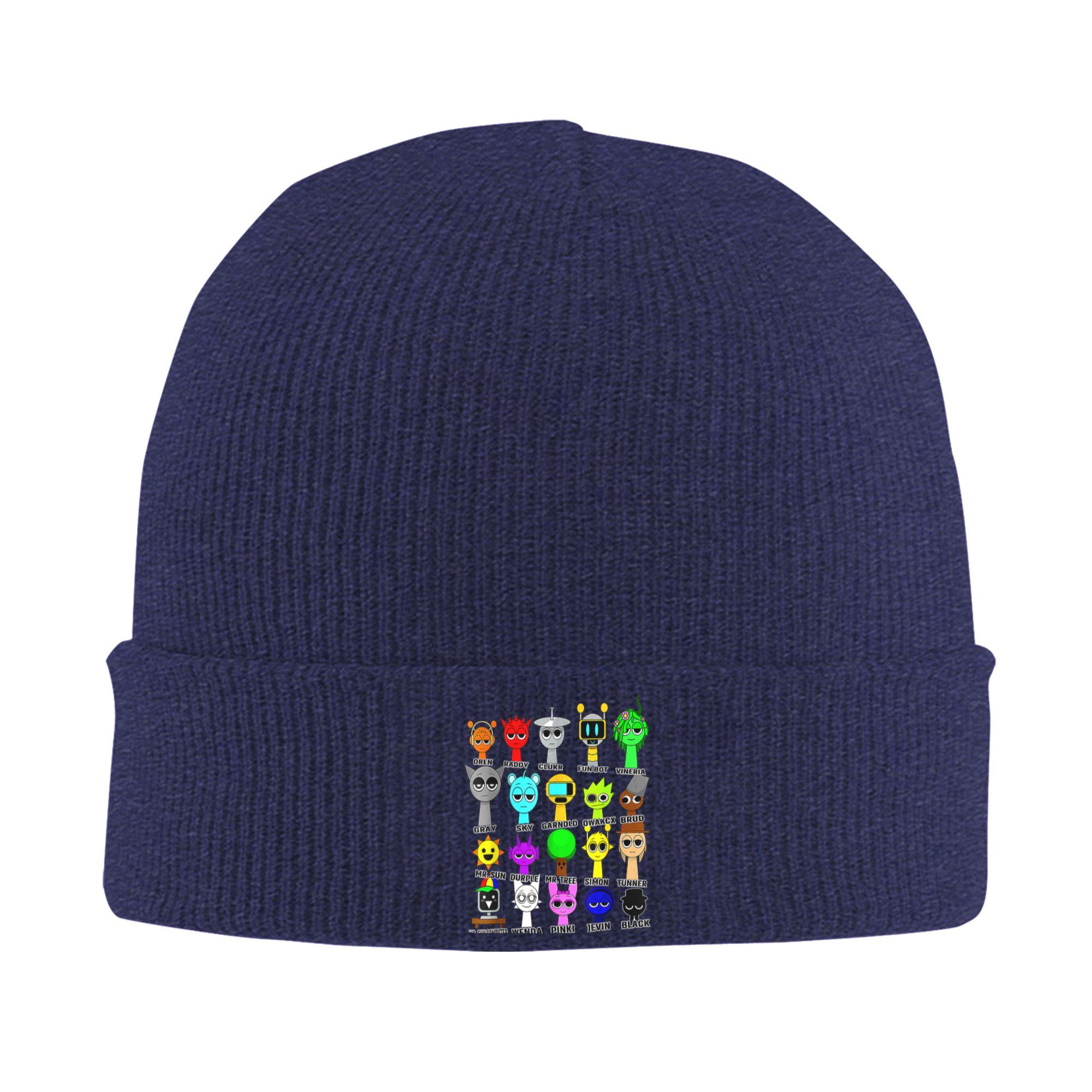 

Sprunki Funny Beanie Hats Bonnet Hats Unisex Adult Fashion Hippie Skullies Beanies Autumn Winter Pattern Thermal Elastic Caps One Size