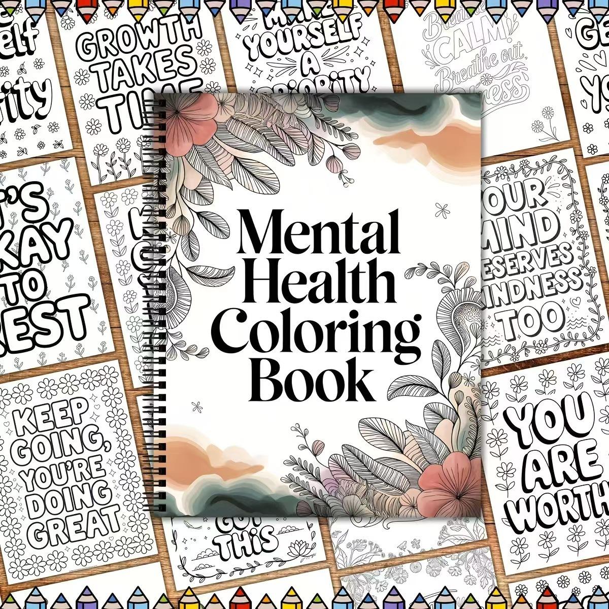 New Adult Mental Health Coloring Book Creative Decompression Coil Graffiti Book