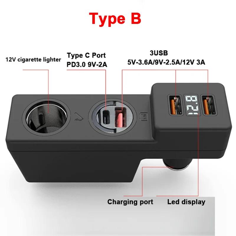 Auto-Zigarettenanzünder-Splitter-Steckeradapter Schnelllade-Dockingstation Innenzubehör für Volkswagen VW Golf 7 Mk7 7.5
