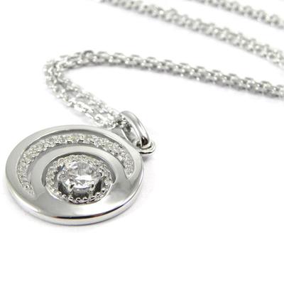 [I2996] - Collier Argent 'Déesse' Blanc