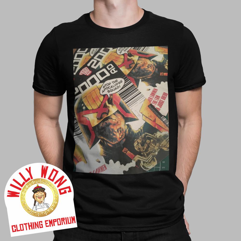 JUDGE DREDD T-SHIRT CARTOON COMIC MOVIE RETRO CLASSIC VINTAGE 2000 AD GAMER GIFT Unisex T-Shirt L