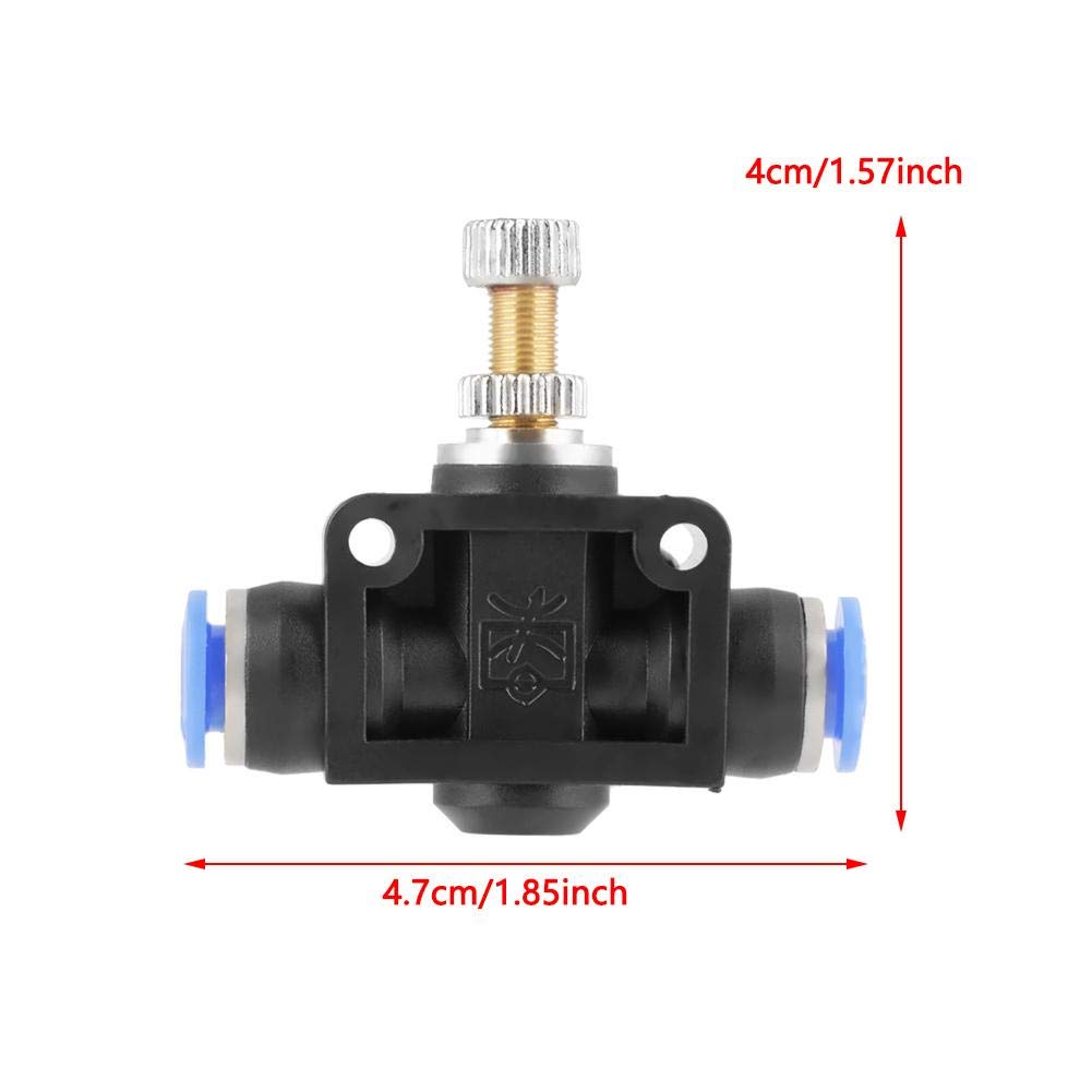 Sixrun 10pcs/set Pneumatic Flow Speed Valve, Push-in Speed Controller 6mm Pneumatic Air Flow Control Valve Connector, Pneumatic Quick Fitting