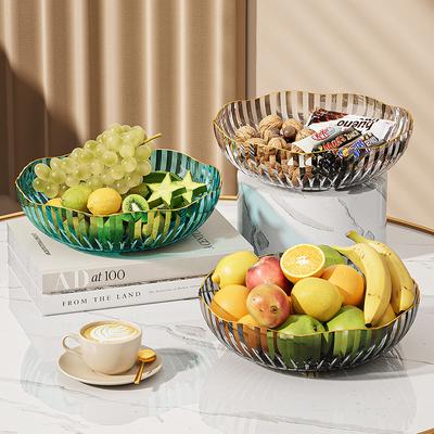Leichter, luxuriöser, transparenter Obstteller, Haushaltssnacks, Obstteller, Wohnzimmer-Couchtisch, Süßigkeiten-Snack-Teller, Trockenobstbox