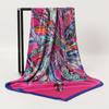 2025 Hip Hop Hijab Scarf Women Print Neckerchief Foulard Square Satin Silk Scarves Shawls And Wraps Lady Pashmina Bandana 2025