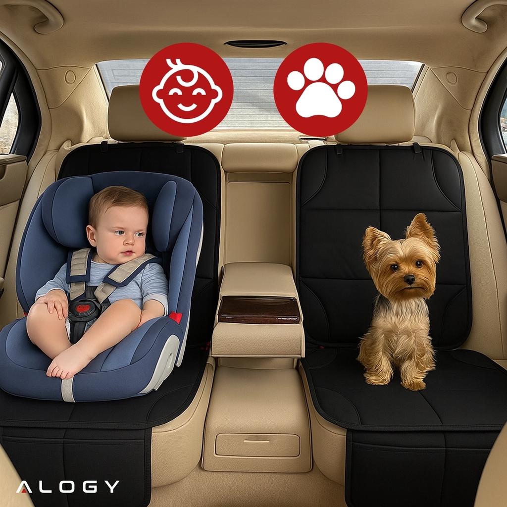 Protective Mat For Single Seat Alogy Seatshield™ Pad Under Child Car Seat Car Protector Black