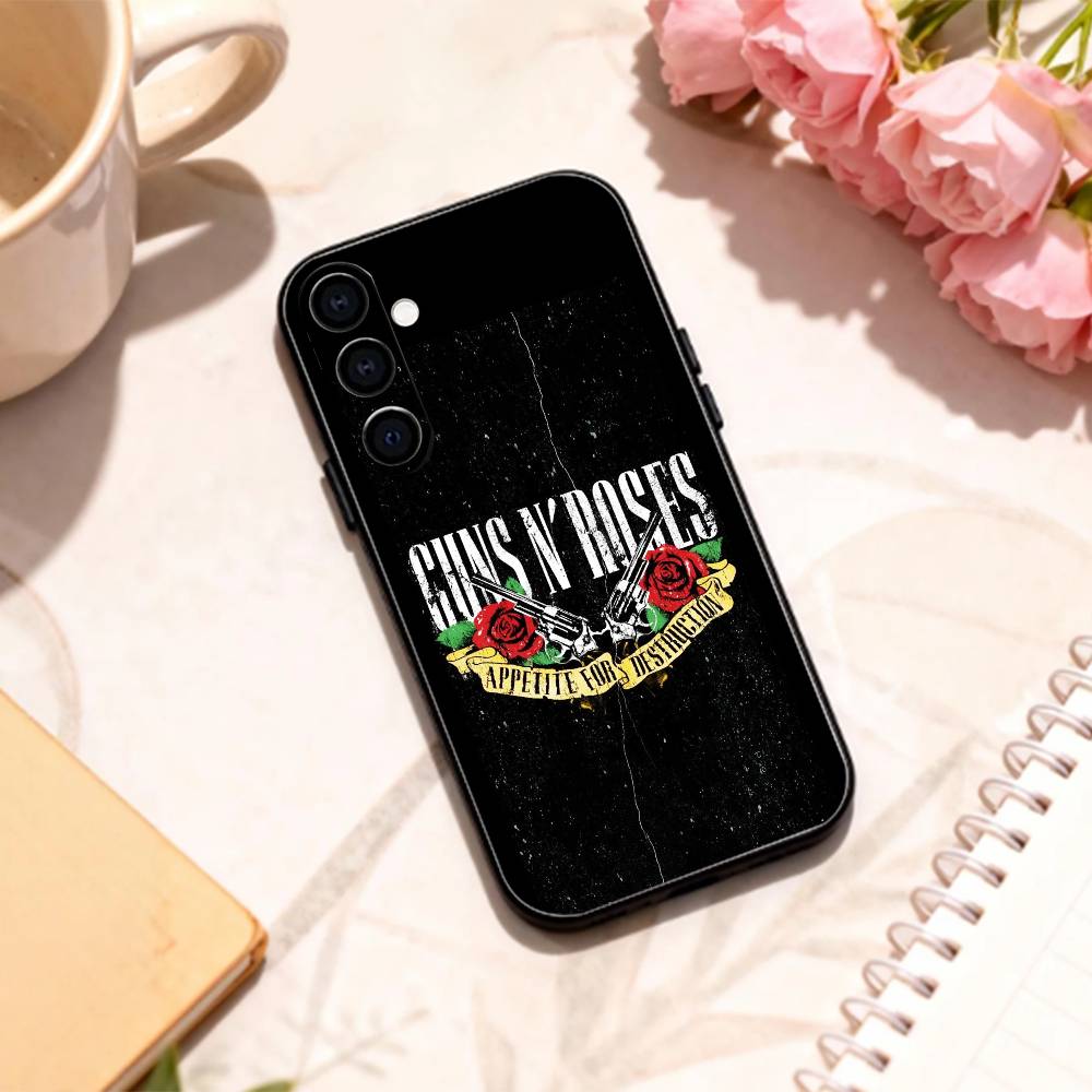 BAND G-Guns N' Roses Phone Case For Samsung Galaxy A73,A72,A71,A70,A53,A52,A51,Others Soft Black Shell
