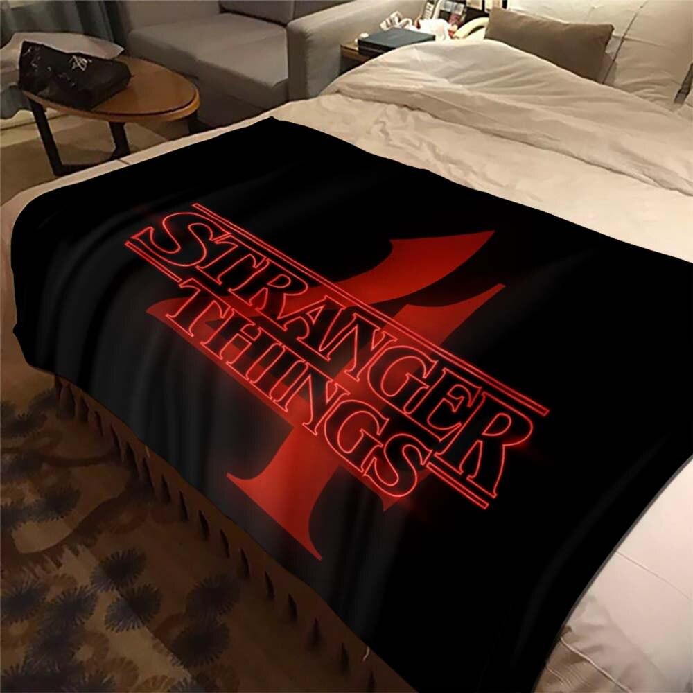 Heißer Film Stranger Things Deckenbezug Cartoon Flanelldecken für Betten Sofas Warmes Bettlaken Weiche Bettwäsche Zimmerdeko Fan-Geschenk
