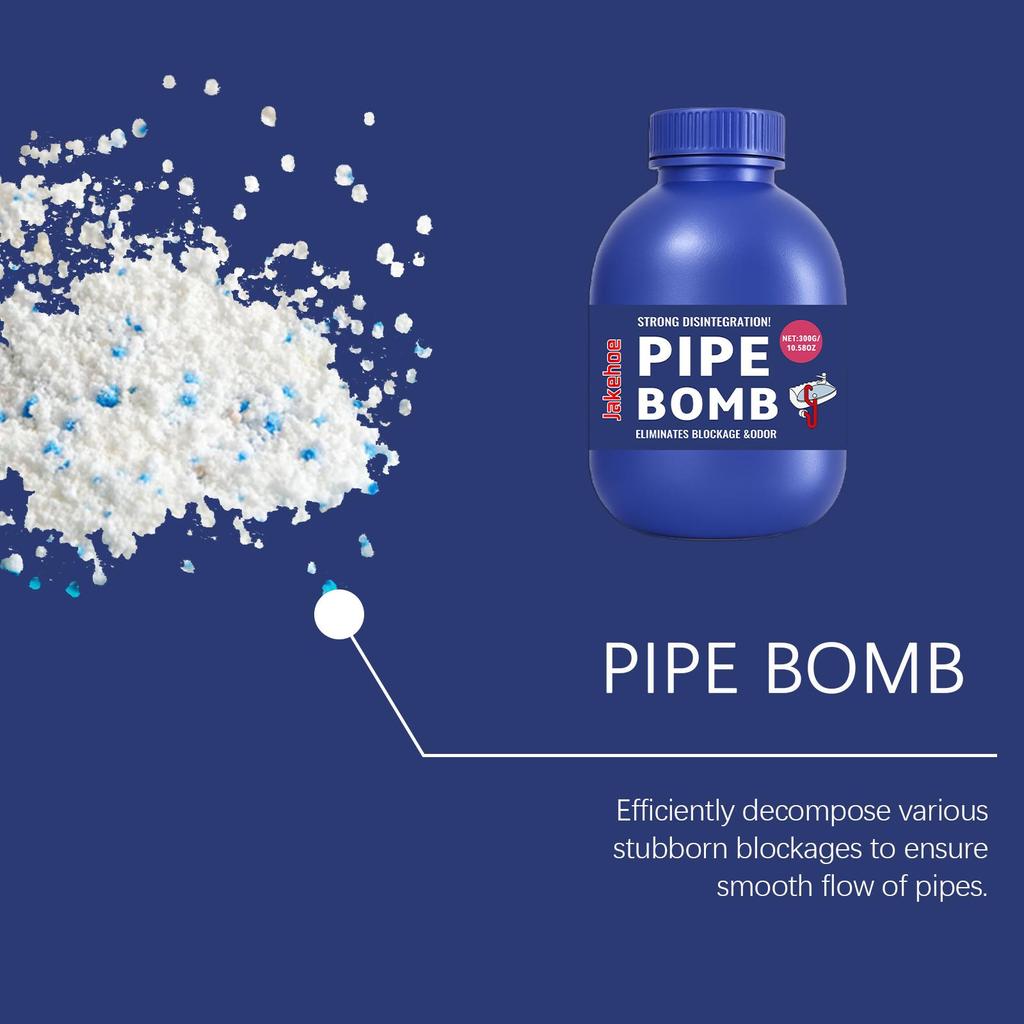 300g Kraftfullt Avloppsrengöringspulver Snabbtverkande Rörrensare Tar bort Hår Fett Matavfall för Köksho Badrumsdusch Toa