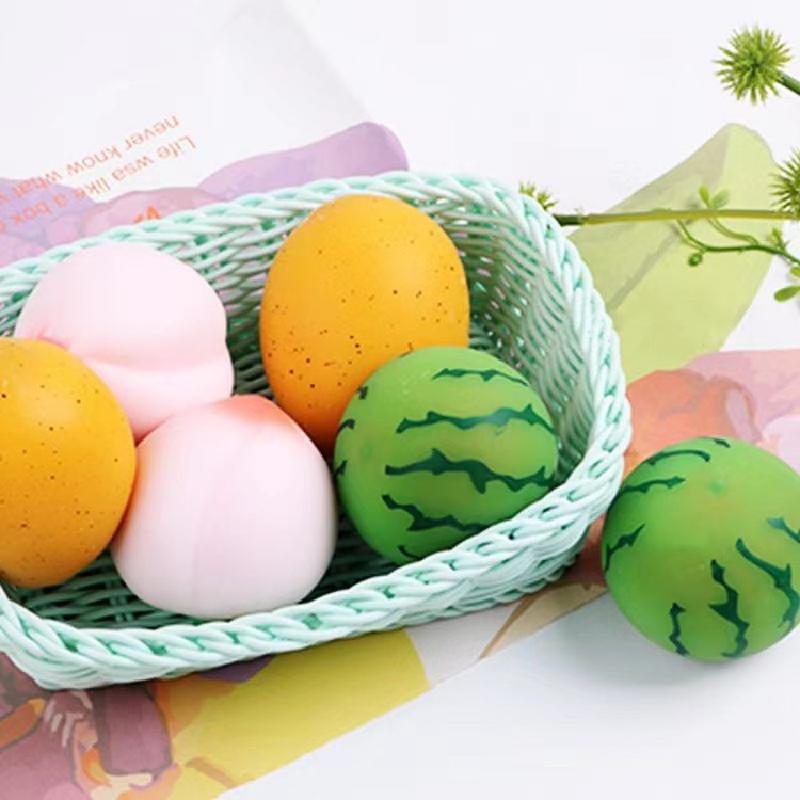 Summer Simulation Funny Fruit Watermelon Orange Left Restless Toy To Relieve Stress Stress Ball Slow Rebound Mini Sensory Toy