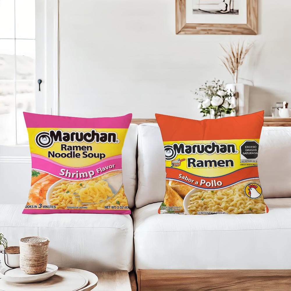 Fashion Print M-Marucha R-Ramen Pillow Case Office Cushions Suitable For Sofa Car Bedroom Decorative Cushion Cover