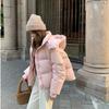 New Winter Sweet Down Cotton Jacket Women Fashion Coat Ladies Hooded Outwear Parkas Thick Cotton Padded Streetwear Overcoat 2024