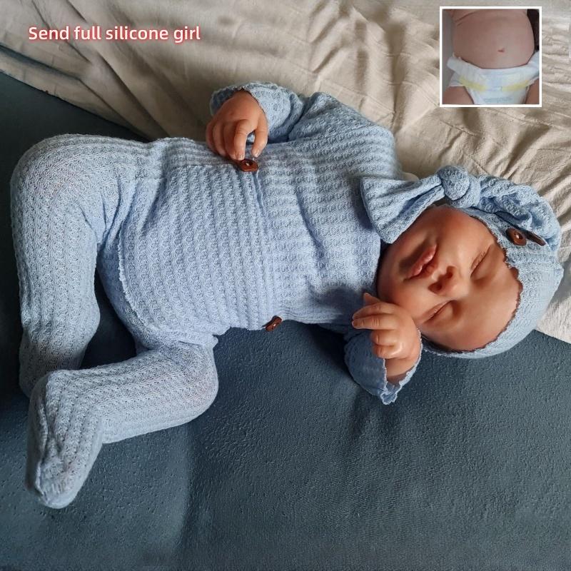 

Реалистичная ручная роспись волос Reborn Sleeping Doll LOULOU 49CM Водонепроницаемая полностью силиконовая кукла для новорожденных Кукла для купания Реальная выглядящая кукла возрождения Детская игрушка full silicone girl