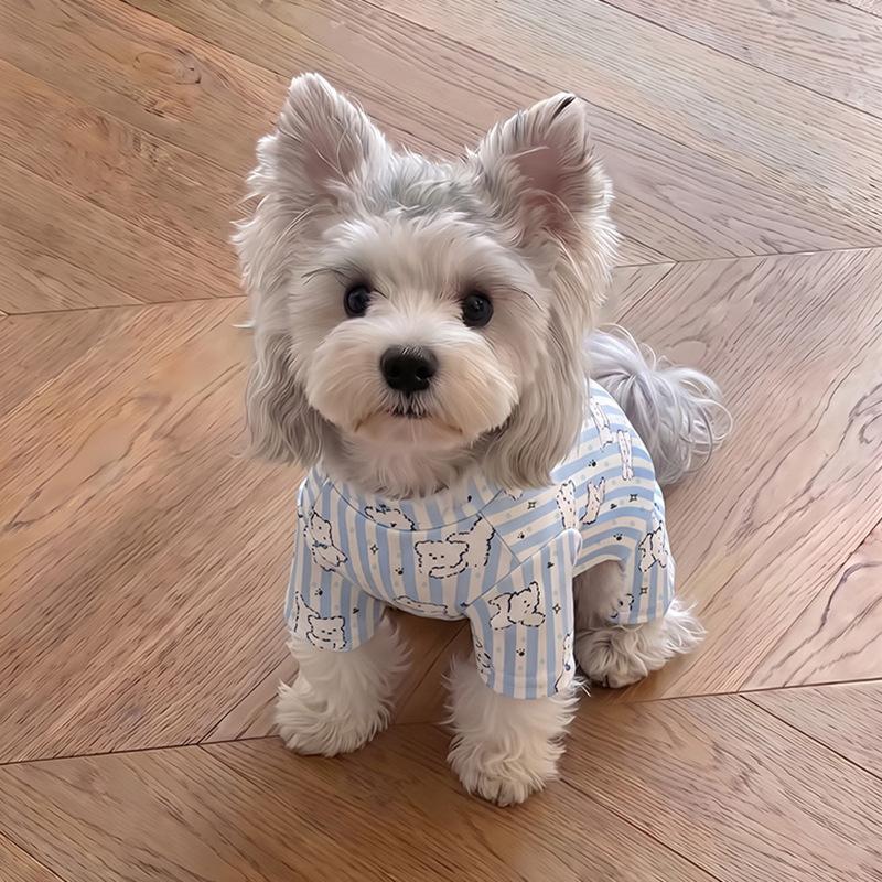 Dog German velvet warm four-legged clothes autumn and winter than bear teddy small dog cat pet bottoming shirt loungewear