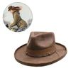 Vintage Gentleman Hat Cosplay Costume  Hat Stage Show Hat Halloween Costume Distressed Rope Belt Hat