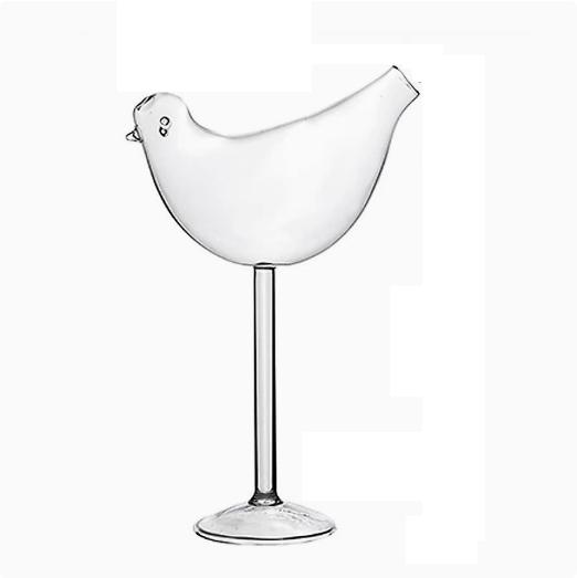 Kreatives Vogel-förmiges Weinglas mit Stiel Einzigartiges Design Handgehaltenes Trinkglas für Hausbar Partys und Besondere Anlässe