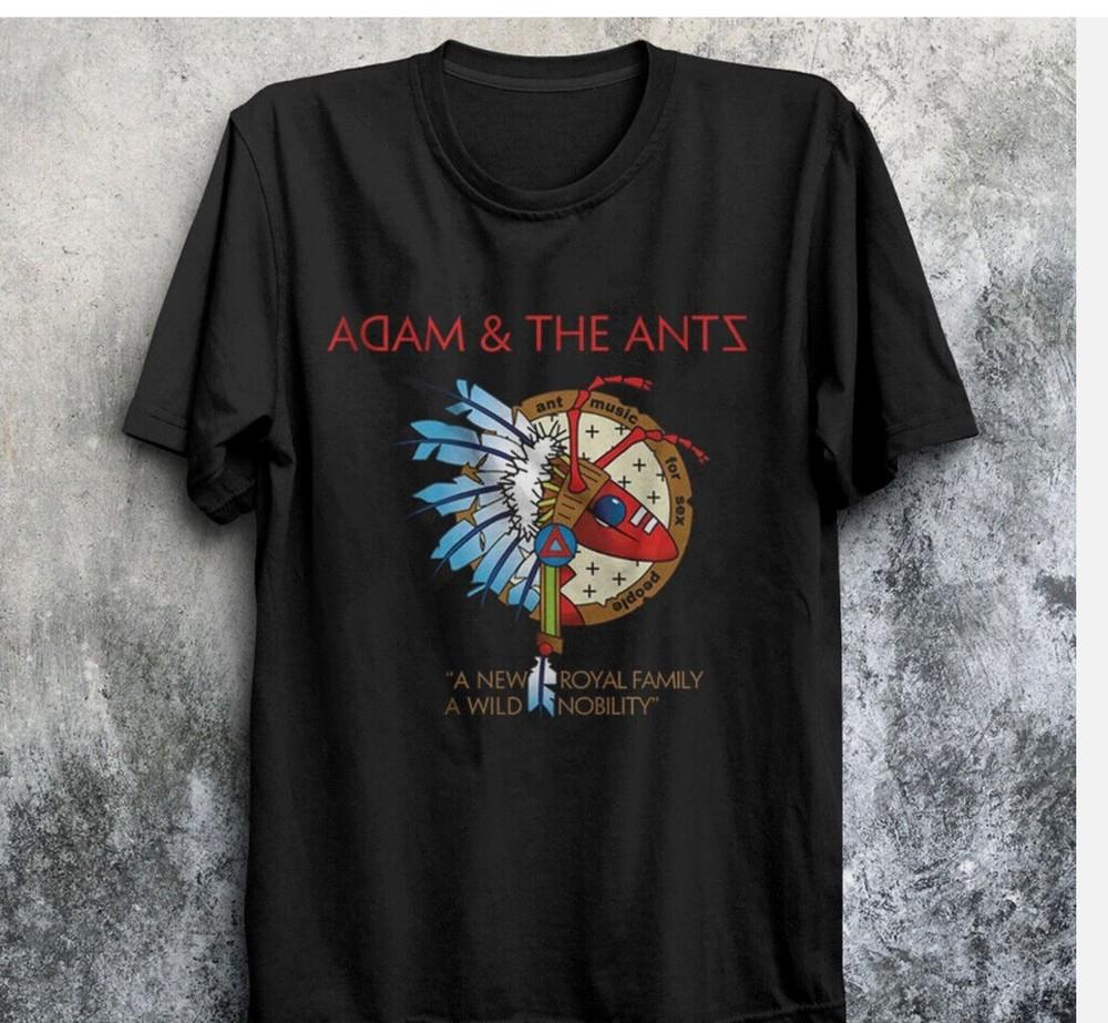Горячая футболка с туром Adam And The Ants Подарок Смешная Хлопковая Черная Футболка Унисекс XXXL