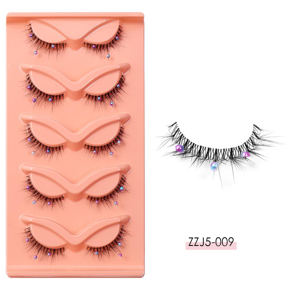 Transparent Stem False Eyelashes 5 Pairs Of Stage Decoration Eyelashes Eyelashes