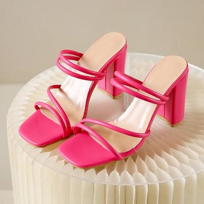 Chanclas de Verano de Tacón Alto de Moda para Mujer Sandalia Elegante con Tacón Zapatos de Plataforma Gruesa de Moda Chanclas de Lujo para Mujer Zapatilla