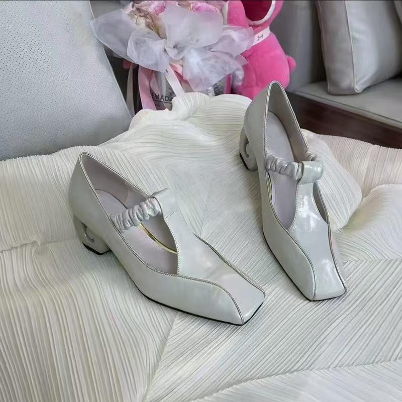 Fashion Designer Women High Heels Shoes Square Toe Chunky Elegant Heeled Sandals 2025 Summer Pumps Party Shoes Pumps New Mujer Sandalias