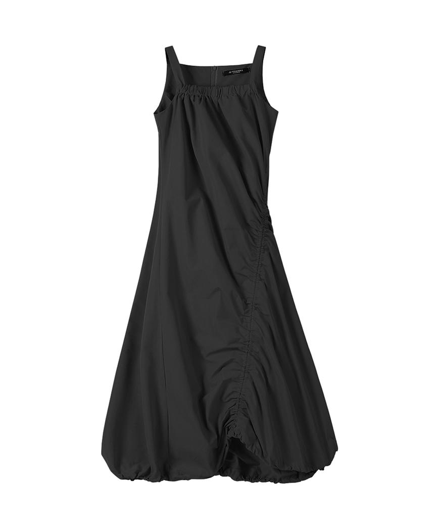 Urban Dress Shell Wrinkle Long Onepiece - 3Col