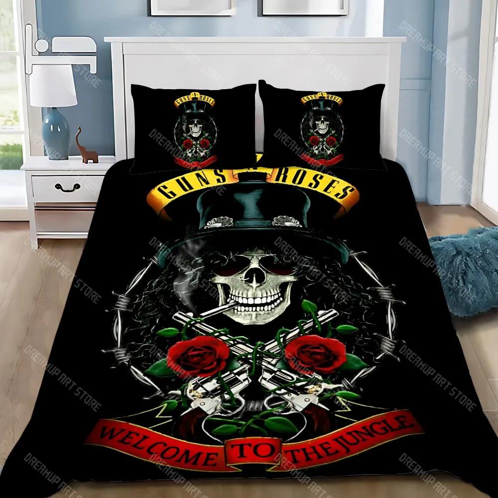 Poszewka na kołdrę Poszewka na poduszkę Pościel Zespół Hot Band G-Guns N R-Roses Dekoracja do sypialni dla dorosłych Chłopca Dziewczynki Dzieci Jednoosobowe Podwójne Duży Rozmiar