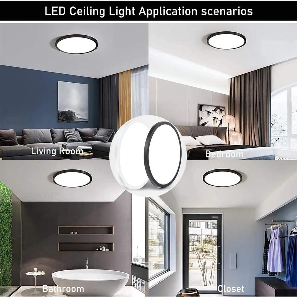 Room Modern Round LED Ceiling Lights Lighting 85-265V For Living Room Bedroom Living Room Kitchen Bathroom Ceiling Lamps