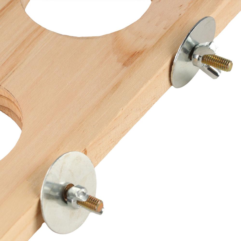 Wooden Perch Stand Hanging Feeder Bowls Multifunctional Bird Food Cups  Budgie