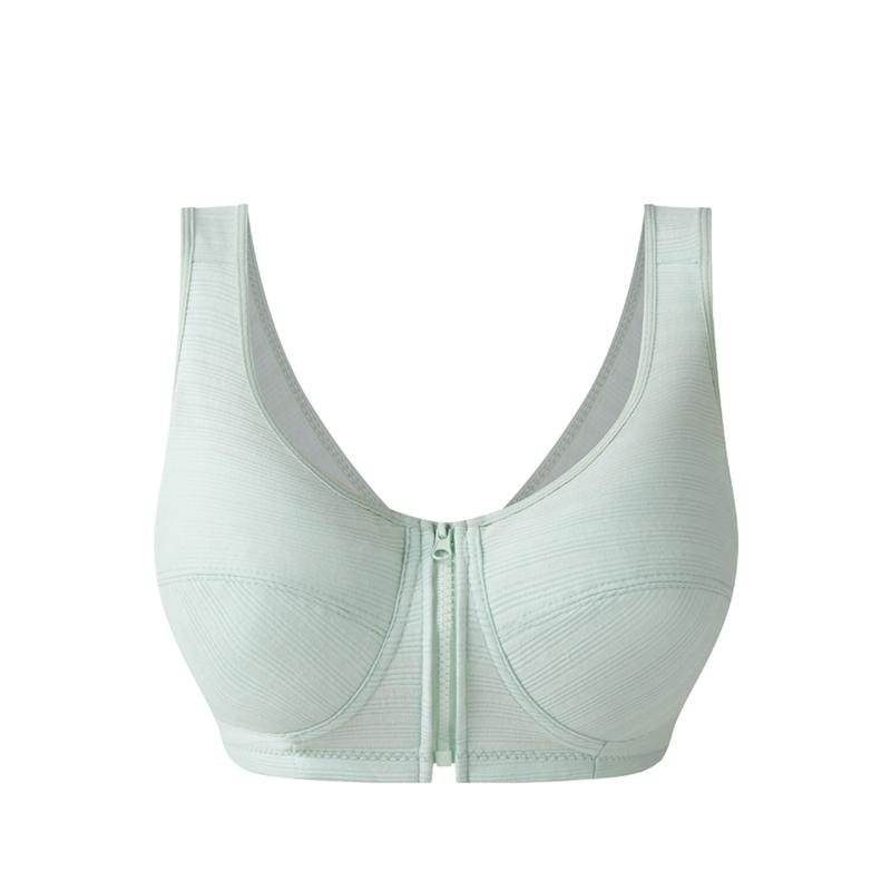 Women's Front Zipper Plus Size Bra Vest Style Bra