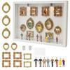 1 Set DIY Mini Museum Silhouette Box Mini Museum Photo Album with Mini Frames and Figurine Shadow Boxes Frame Kit for Home Decor
