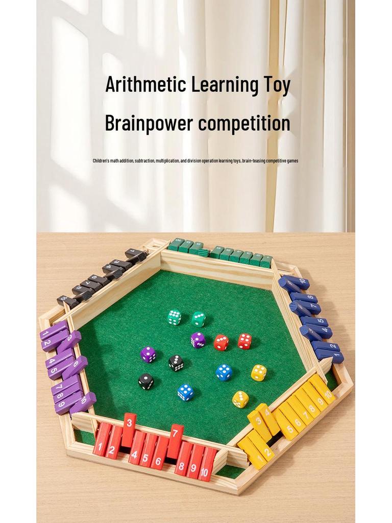 Children's Wooden Flip Number Game: Educational Parent-Child Logic Toy