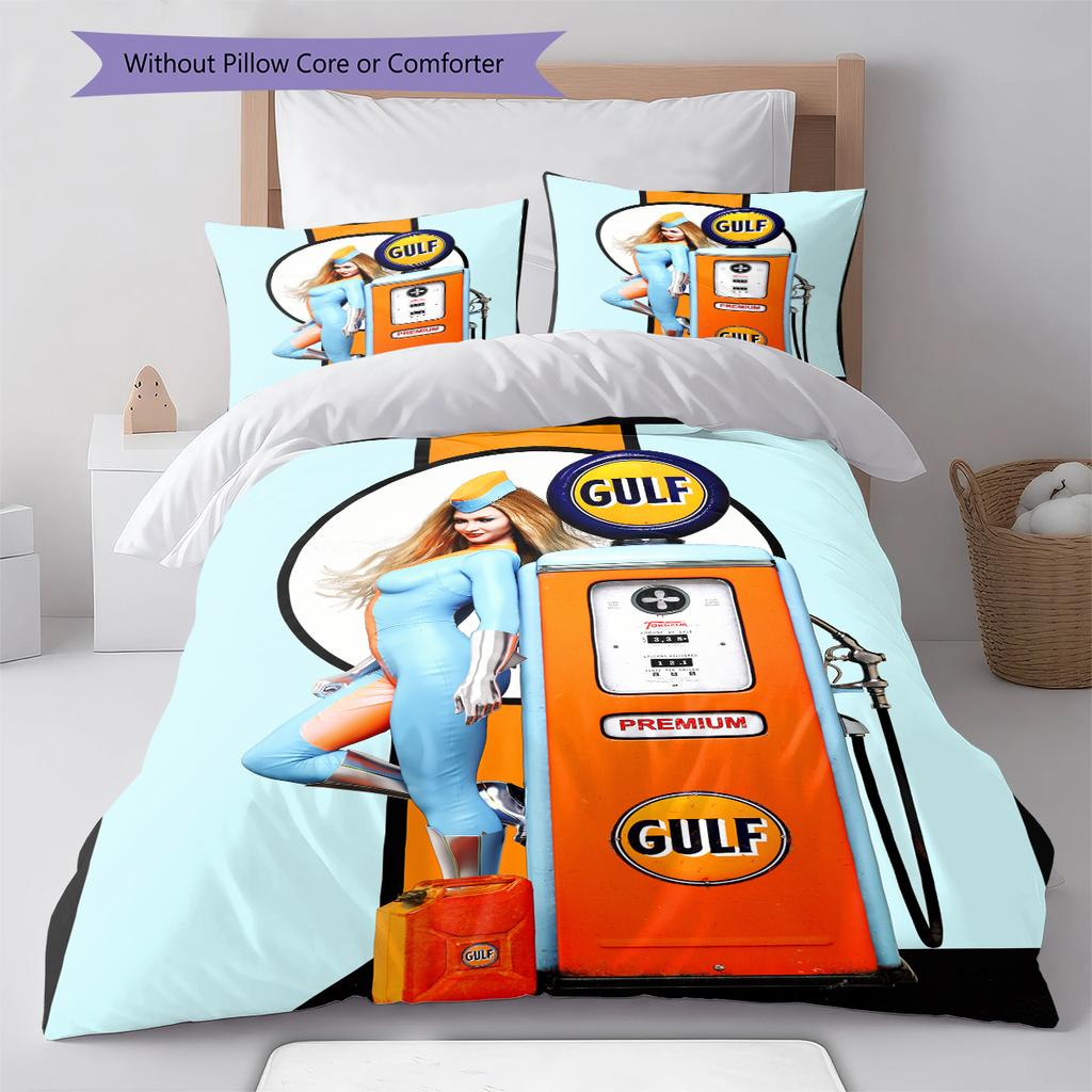 Cartoon Pattern Bedding Quilt Set Quilt Cover Pillowcase Home Decoration Birthday Gift (1 * duvet cover + 2 * pillowcase, without core)