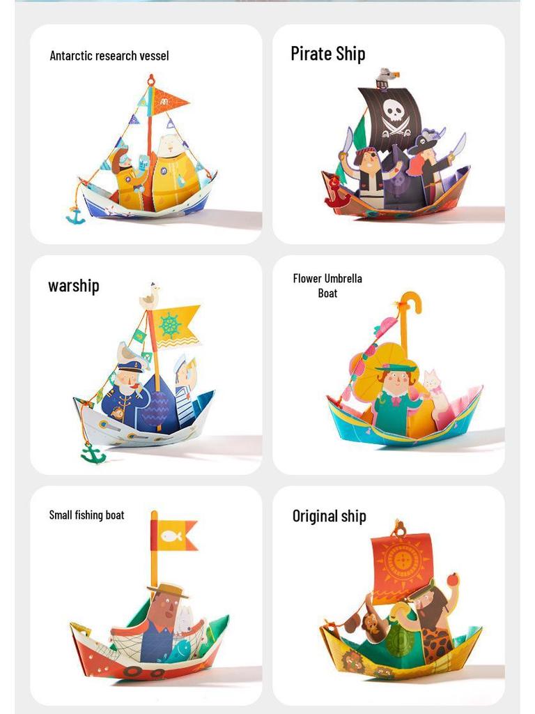 Mideer My Little Origami Airplane: 3D Educational Toy for Kids, Ages 2+, Includes Paper Cutting Book for Crafting