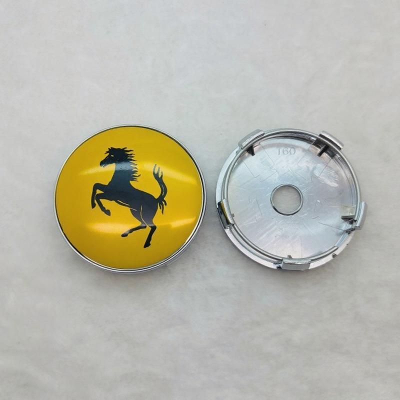 1 ks 60mm pro kryt kola vozu Ferrari Modifikace ocelového ráfku Univerzální Zlaté Logo Výstavní Znak Dekorace Samolepky Příslušenství