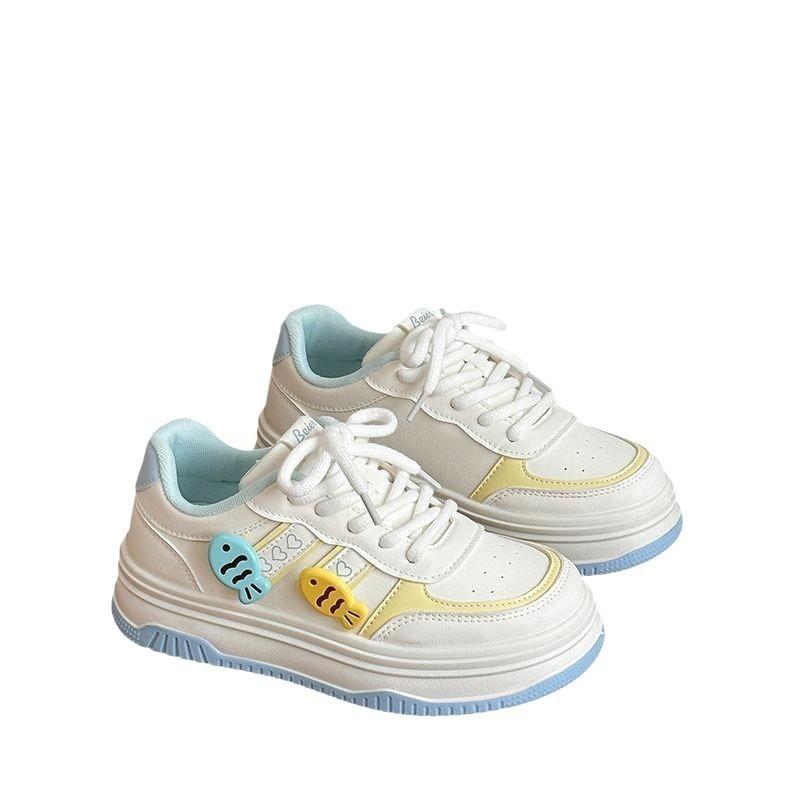 Explosive change small fish love thick-soled bread little white shoes women's autumn new versatile student leisure sports board shoes