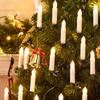 Flameless Taper Christmas Candle String Light with Clips 10/20 LED for Home Party Xmas Tree Ornaments Holiday Decorations