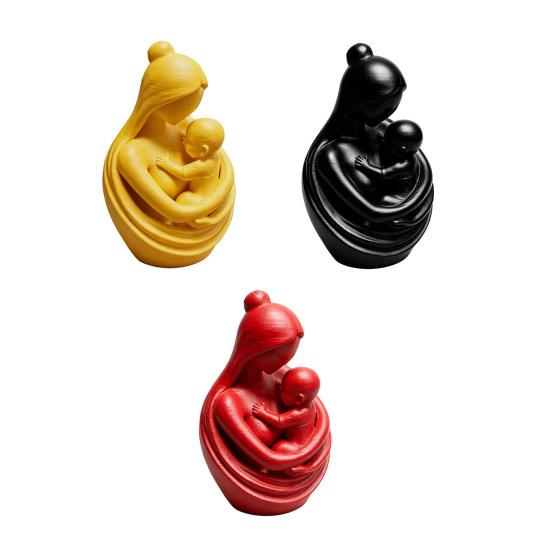 New Mom Gifts 3D Printed Abstract Mother And Baby Sculpture for Nursery Kids Room Home Decor Baby Shower Supplies
