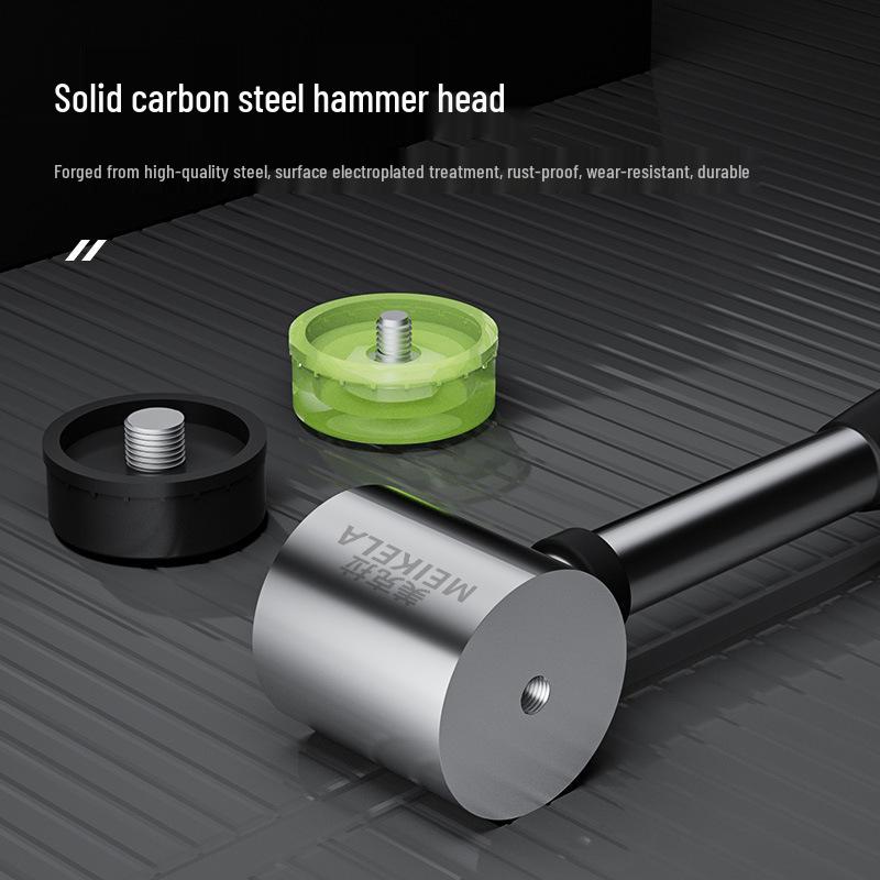 Rubber Mallet with Steel Handle for Home Improvement and Tile Installation