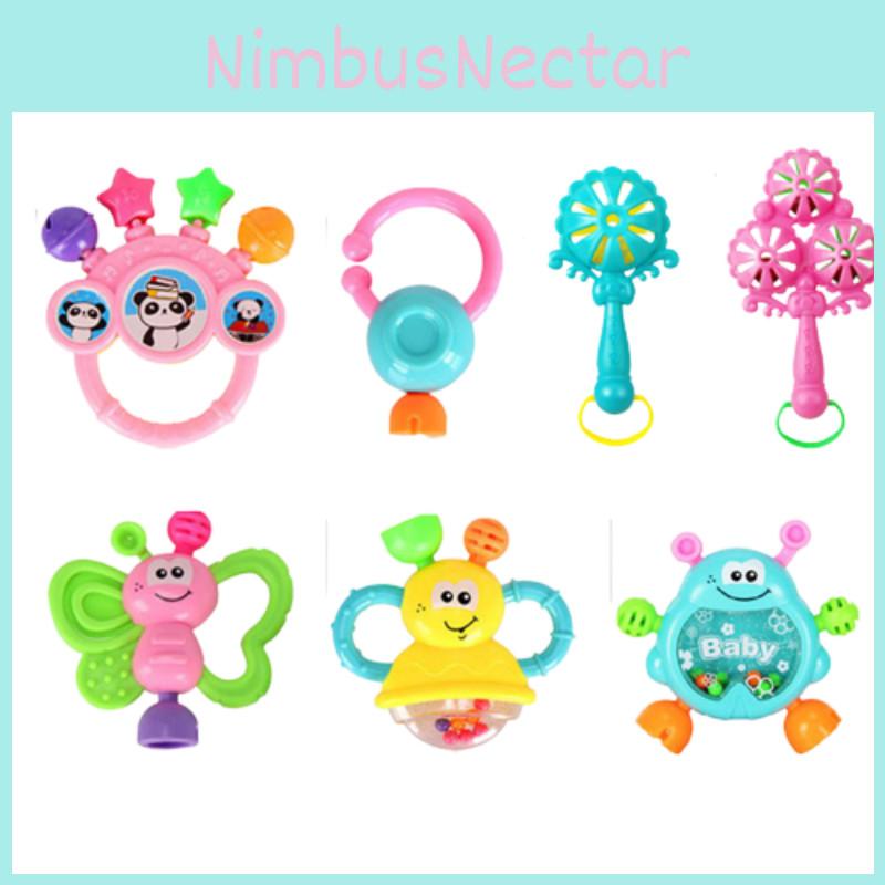 Set Newborn Rattle Baby Early Education Handbell Fancy Musical Toys 7pcs