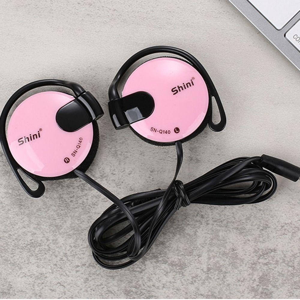For Phone 3.5mm Wired Earpiece Stereo Ear Hook Headset Earphone Headphone