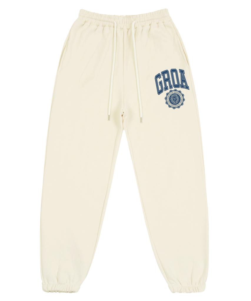 GRAVER [Unisex] Groa Logo Classic Heart Sweat Jogger Pants_Cream