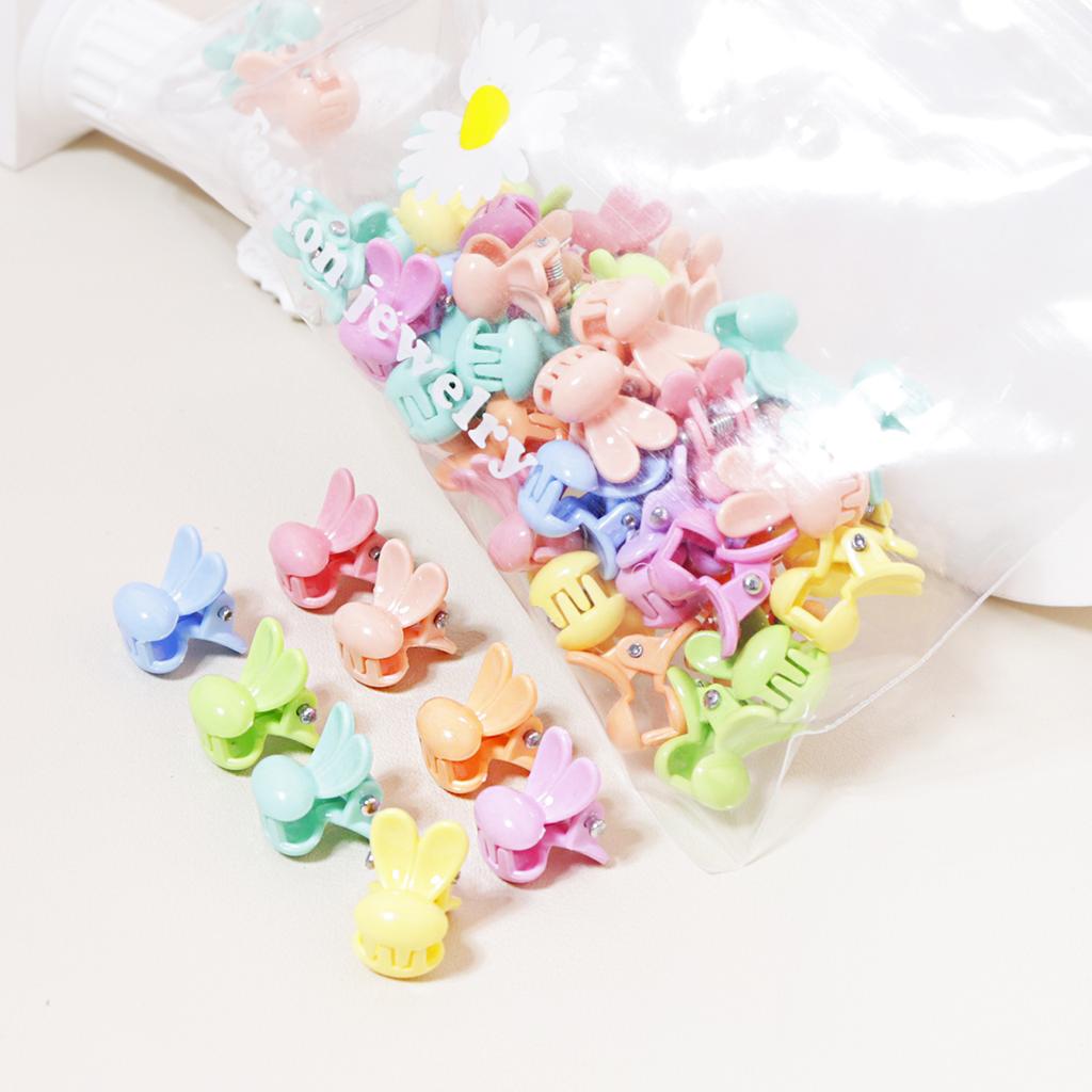 50 Stück Neue Haarspange Mädchen Koreanische Mode Niedliche Mini Haarspange Blume Stern Kaninchen Kopfschmuck Speziell für Echthaarperücken