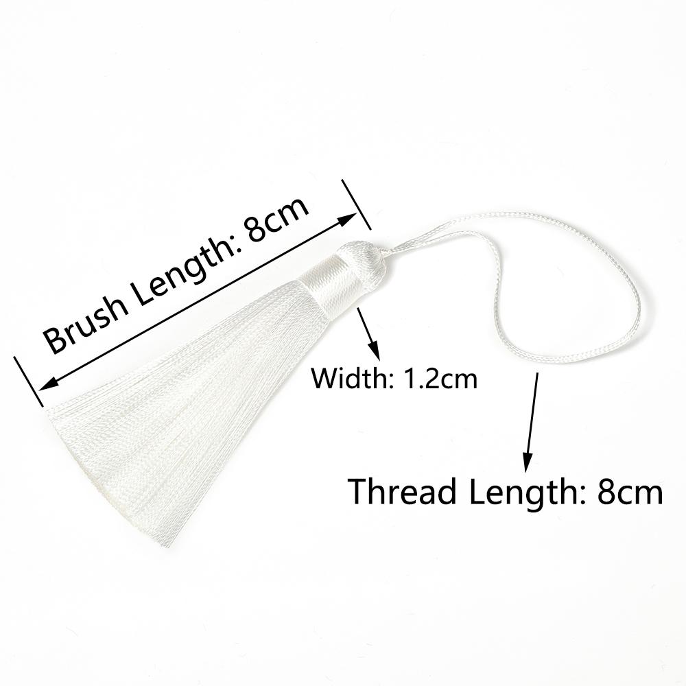 10pcs 8cm Tassel Earrings Polyester Silk Brush Pendant Earring Charm Satin Tassel DIY Jewelry Making Findings Handmade Craft